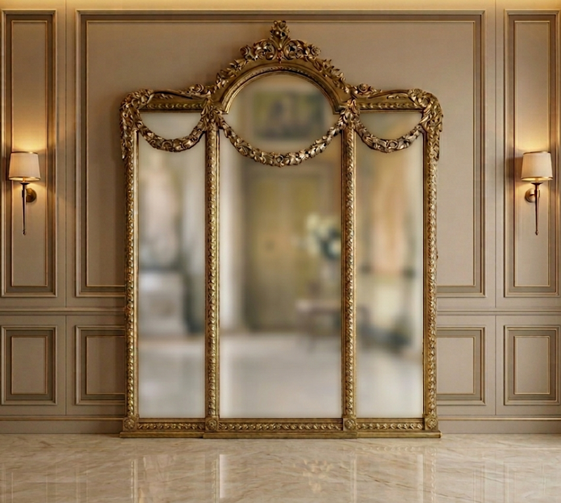 Triple Arch Floor Mirror