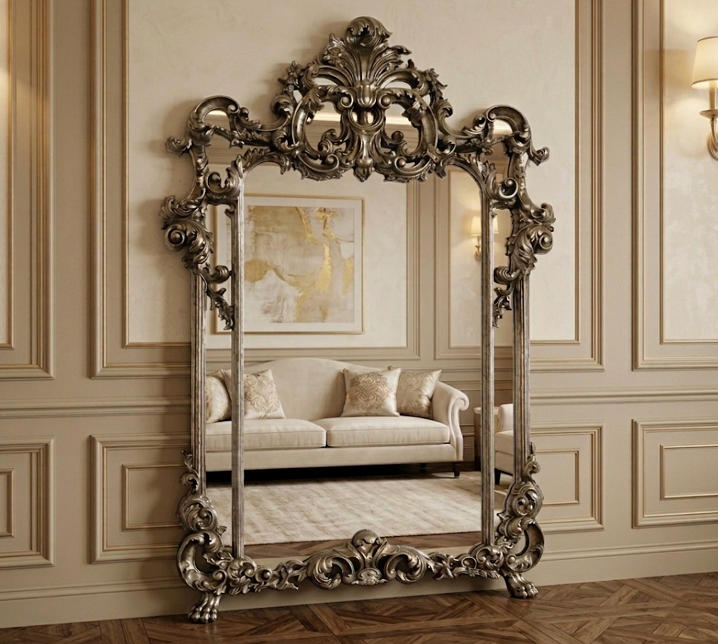 Jillian Duo Antique Floor Mirror